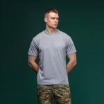 Футболка Ukrarmor Basic Military T-Shirt. Cotton\Elastane, серый 2