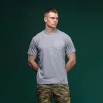 Футболка Basic Military T-shirt. Cotton and Elastane, серый 2 Футболка Basic Military T-shirt. Cotton and Elastane, серый 2