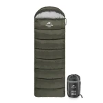 Спальник з капюшоном Naturehike U150, (від 11°C до -6°C), правий. Зелений