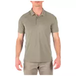 Футболка поло тактична з коротким рукавом "5.11 РARAMOUNT SHORT SLEEVE POLO" Silver Tan