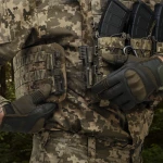 Тактические перчатки Glotac, кожаные. Усиленные вставки на косточках. Цвет Олива 5 Тактические перчатки Glotac, кожаные. Усиленные вставки на косточках. Цвет Олива 5