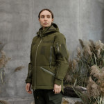 Куртка тактическая женская Softshell WAC-17. Защита от ветра и влаги. Олива 2