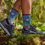 Носки женские Smartwool Women's Trail Run Targeted Cushion Mountain Print Crew, Twilight Blue 2