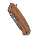 Ніж складаний Civivi Placoid Damascus / Guibourtia Wood, коричневий 4