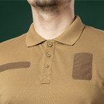 Тактическая футболка-поло Ukrarmor Polo Reflex. Cotton. Цвет Койот 2