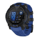 Смарт-годинник Garmin Instinct 3 Amoled 45 мм. Чорний з синім ремінцем