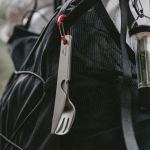 Zestaw sztućców (łyżka, widelec, nóż) z tytanu Naturehike CNH22CJ017, szary z woreczkiem 2
