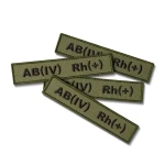 Шеврон (нашивка) група крові AB(IV) Rh(+), 2.5 х 12.5 см. Олива 4 Шеврон (нашивка) група крові AB(IV) Rh(+), 2.5 х 12.5 см. Олива 4