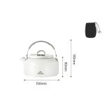 Czajnik z ceramiki antyprzywierającej Naturehike CNK2450CF013 0,8 l, biały 2