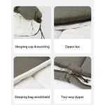 Спальник з капюшоном Naturehike LD250 (від -12°C до 7°C). Темно-зелений 3