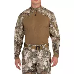 Сорочка тактична під бронежилет "5.11 Tactical GEO7™ Rapid Half Zip Shirt" Terrain
