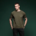 Комплект футболок Basic Military T-shirt. Cotton/Elastane, олива - черный 2 Комплект футболок Basic Military T-shirt. Cotton/Elastane, олива - черный 2