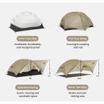 Намет надлегкий двомісний Naturehike Mongar CNK2550WS016, 15D, сiрий 5 Намет надлегкий двомісний Naturehike Mongar CNK2550WS016, 15D, сiрий 5