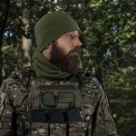 Флісова шапка FrostWrap. Для середніх та низьких температур. Олива 2 Флісова шапка FrostWrap. Для середніх та низьких температур. Олива 2