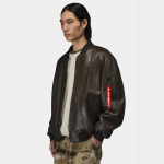 Куртка Alpha Industries Leather MA-1 Flight Jacket. Коричневый 3 Куртка Alpha Industries Leather MA-1 Flight Jacket. Коричневый 3