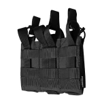 Тройной эластичный подсумок для магазинов АК/АR открытого типа с креплением MOLLE. Черный 2 Тройной эластичный подсумок для магазинов АК/АR открытого типа с креплением MOLLE. Черный 2