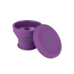 Склянка складана Tribe Collapsible Shot 90 мл силіконова з кришкою, Фіолетова