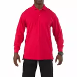 Футболка Поло тактична з довгим рукавом "5.11 Tactical Professional Polo - Long Sleeve" Range Red