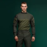 Тактическая рубашка Core Combat Shirt, длинный рукав, комбинированные материалы. Олива 2 Тактическая рубашка Core Combat Shirt, длинный рукав, комбинированные материалы. Олива 2
