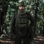 Бронежилет 5 класса (PRO). Вес 6.2 кг. Керамические плиты 2.59 кг. Олива 5