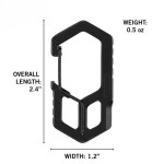 Мультитул брелок Gerber Carabiner. 3 в 1. Чорний 4