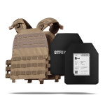 Бронежилет 3-го класу M.V.P. Вага 3.6 кг. Поліетиленові плити, 1.4 кг. Койот