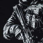 Футболка з малюнком "Soldier" Combat Black 5 Футболка з малюнком "Soldier" Combat Black 5