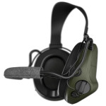 Навушники активні Sordin Supreme T2 Memory Foam, задній тримач, 4 режими. Олива