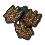 Шеврон Тризуб з калиною на липучці, 9.2 х 7 см. Червоно-чорний 4 Шеврон Тризуб з калиною на липучці, 9.2 х 7 см. Червоно-чорний 4