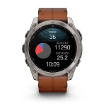 Смарт-часы Garmin Fenix 8, 51mm, AMOLED, Sapphire, Bare Ti, Blk/Chsnt Lthr, GPS 3 Смарт-часы Garmin Fenix 8, 51mm, AMOLED, Sapphire, Bare Ti, Blk/Chsnt Lthr, GPS 3