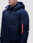 Куртка Alpha Industries MA-1 Hooded Rib Bomber. Синій 4