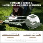 Самонадувний матрац Naturehike CNK2450WS020 з подушкою 200х63х10 см темно-зелений 3