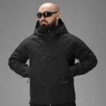 Куртка ветровка Bezet Trail. Polyester, покрытие Teflon. Черный 4