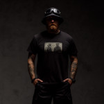 Футболка чоловіча Basic Military. Gasmask Grins. Cottone/Elastane, чорний 2