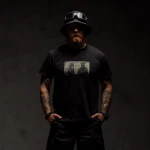 Футболка мужская Basic Military. Gasmask Grins. Cottone/Elastane, чёрный 2 Футболка мужская Basic Military. Gasmask Grins. Cottone/Elastane, чёрный 2