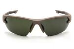 Захисні окуляри Venture Gear Tactical Semtex 2.0 Tan (forest gray) Anti-Fog, чорно-зелені в пісочній оправі