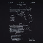 Футболка з малюнком "Glock Pistol Legend" Combat Black 3