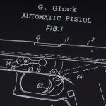Футболка з малюнком "Glock Pistol Legend" Combat Black 7