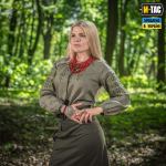 Вишиванка жіноча M-Tac 100% льон, Олива