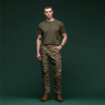 Комплект футболок Basic Military T-shirt без логотипа. Cotton/Elastane, олива - черный 5 Комплект футболок Basic Military T-shirt без логотипа. Cotton/Elastane, олива - черный 5