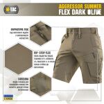 Шорти M-Tac Aggressor Summer Flex Dark Олива, dark Olive 2