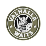 Патч (шеврон) «Valhalla Waits» R3ICH. Мягкий ПВХ пластик. Песок