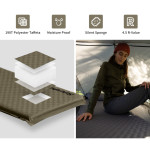 Килимок самонадувний одномісний з подушкою Naturehike, 30мм. Темно-зелений 3 Килимок самонадувний одномісний з подушкою Naturehike, 30мм. Темно-зелений 3