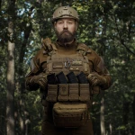 Патч (шеврон) с надписью Ukrarmor, на липучке, цветной. Мягкий ПВХ пластик 5
