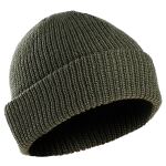 Шапка акриловая грубой вязки "Beanie Cap" Olive 2