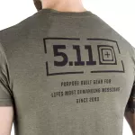 Футболка з малюнком "5.11 Tactical Mission Tee" Military Green Heather 3 Футболка з малюнком "5.11 Tactical Mission Tee" Military Green Heather 3