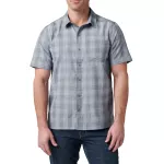 Сорочка тактична "5.11 Tactical® Nate Short Sleeve Shirt" Mortar Plaid