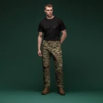 Комплект футболок Basic Military T-shirt. Cotton/Elastane, олива - черный 10