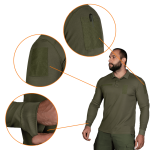 Поло CM Army ID Long CoolPass Pique Олива 4 Поло CM Army ID Long CoolPass Pique Олива 4