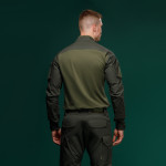 Тактическая рубашка Core Combat Shirt, длинный рукав, комбинированные материалы. Олива 5